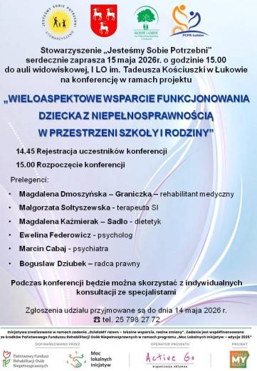 W tygodniu (18-22 maja):